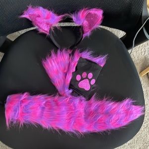 Cheshire Cat accessories set from Alice in Wonderland story.